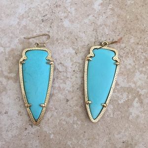 Kendra Scott Turquoise Arrow Head Earrings